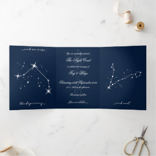 Tríptica Invitación a la boda romántica de BookTok - Aries/