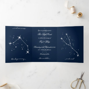 Tríptica Invitación a la boda romántica de BookTok - Aries/