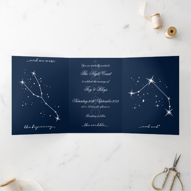 Tríptica Invitación a la boda romántica de BookTok - Taurus (Interior)