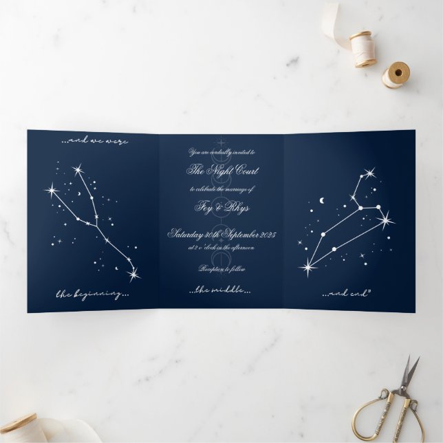 Tríptica Invitación a la boda romántica de BookTok - Taurus (Interior)