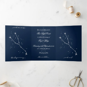 Tríptica Invitación a la boda romántica de BookTok - Taurus