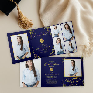 Tríptica Invitación a la Fiesta de Graduación de la Escuela