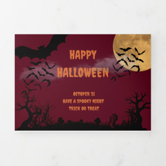 Tríptica Invitación a la fiesta de Halloween