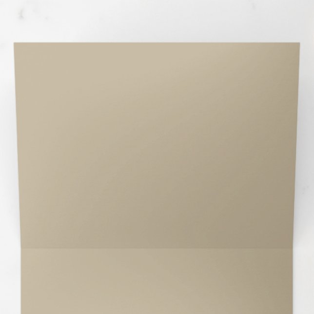 Tríptica Invitación de boda beige de lujo trifold (Interior primer panel)