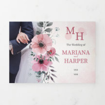 Invitación de Boda Floral Elegante – Pin de Acuare