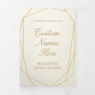 Tríptica Invitación de carta plegable trifold personalizada
