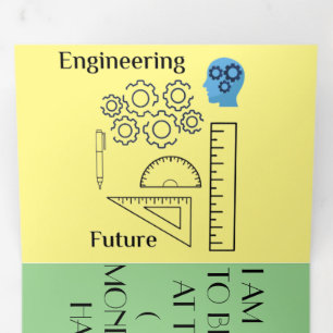 Tríptica Invitación de doble letra ( INGENIERÍA )