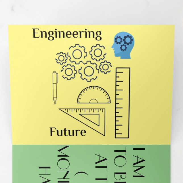 Tríptica Invitación de doble letra ( INGENIERÍA ) (Interior primer panel)