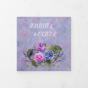 Tríptica Invitación de plegado de letras triples