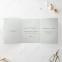 Invitación Mínima De Boda De Múltiples Eventos De 