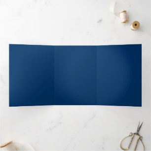 Tríptica Invitación personalizada de medianoche azul plegab
