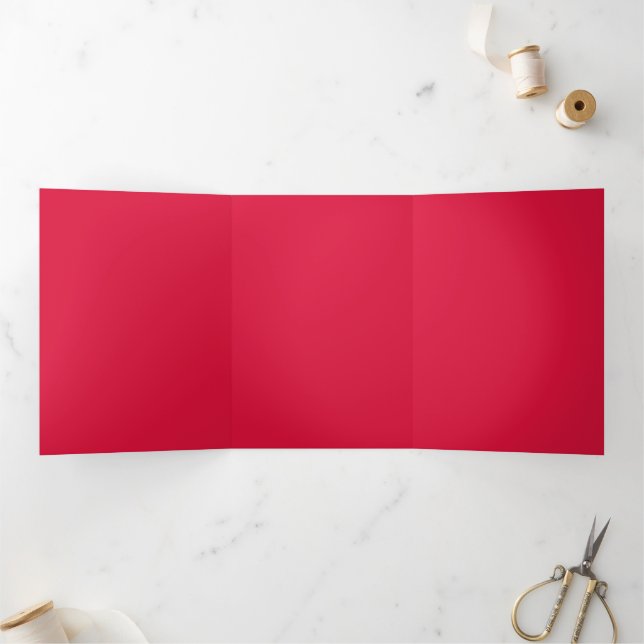 Tríptica Invitación Plegable Triple Crimson & Beige – Perso (Interior)