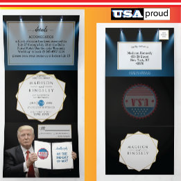 Tríptica Invitación Tri-Fold del presidente Trump Boda