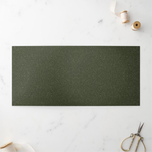 Tríptica Invitación Trifold Efecto de Ruido Verde Musgo – P (Exterior)