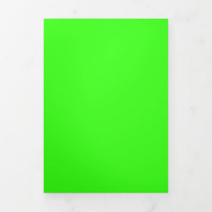 Tríptica Invitación Trifold Verde Neon y Rosa – Personaliza