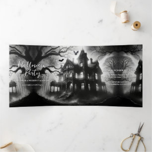 Tríptica La macabra invitación a la fiesta de Halloween en