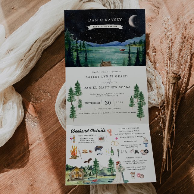 Tríptica Lakeside Campground Resort | Invitación de Boda Il (Subido por el creador)