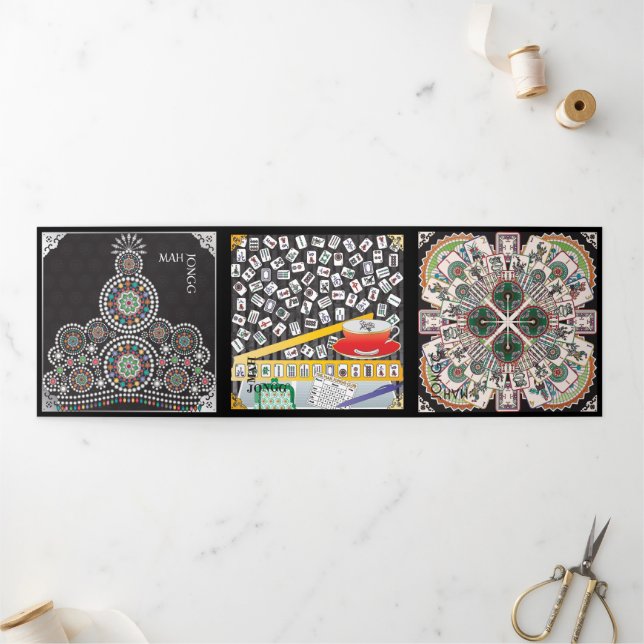 Tríptica Mah Jongg Limericks 1 triple tarjeta (Exterior)