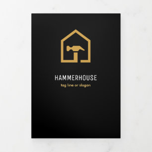 Tríptica Moderna tarjeta plegable de construcción de color 