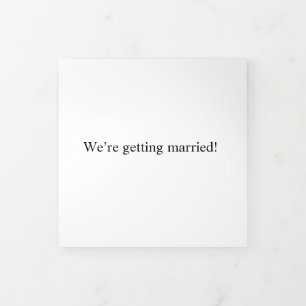 Tríptica “¡Nos Casamos!” Tarjeta de Boda Plegable Triple
