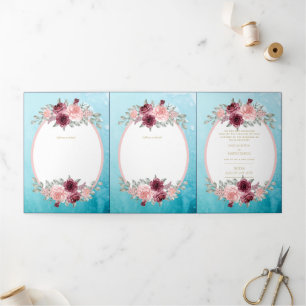 Tríptica Nuestra Boda 6 páginas Invitación a la boda españo