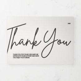 Tríptica Tarjeta de agradecimiento minimalista – Agradecimi
