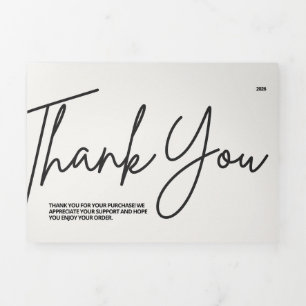 Tríptica Tarjeta de agradecimiento minimalista – Agradecimi