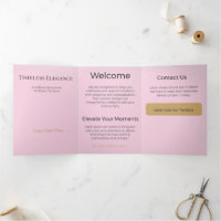 Tarjeta de Bienvenida Trifold | Personalización Em