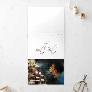 Tríptica Tarjeta de felicitación 5x7, regalo para sacerdote