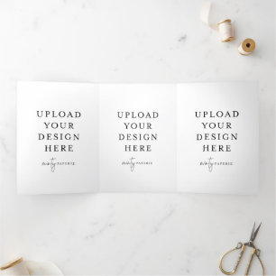 Tríptica Tarjeta plegable de 5"x7" triple letra