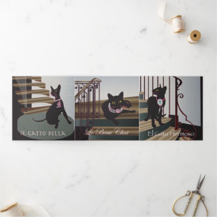 Tríptica Tarjeta triple Bella Cat 10-12