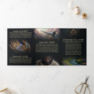 Tríptica Tarjeta triple del Señor Dios KJV: Escucha y Busca