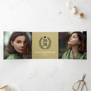 Tríptico Anuncio Tri-Fold de Fotos Múltiples de la Cima 202