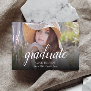 Tríptico Anuncio Tri-Fold de Graduación de Foto Moderna