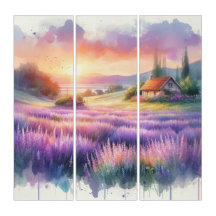 Campo de pradera de lavanda