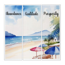 Coastal Beach Art-Umbrellas-