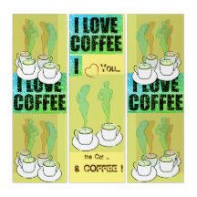 Coffee Bar Fun Wall Decour con Green Triptych