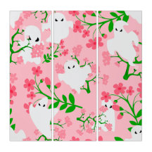 flor halloween fantasmas flores rosadas