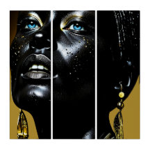 Goldene Eleganz: Schwarze Schönheit mit Schmuck