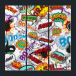 Tríptico Guay Typographic Comic Book Pop Art Shout<br><div class="desc">Un divertido,  genial y moderno diseño de arte pop de historietas retro que pone el wham,  zap,  en el día de cualquier superhéroe. Diseñado por Thisisnotme©</div>
