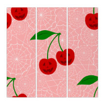 halloween cherry rockabilly rosada spiderweb