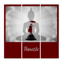 Namaste Zen Monje Buda Yoga Equilibrio Espiritual