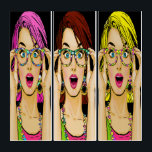 Tríptico Pop Art POP Triptych<br><div class="desc">Realmente me encanta esta, y trabajé pintando las imágenes toda la tarde mientras mis nuevos cachorros tristemente descubrí que destruyeron mis 4 juegos de costosas persianas nuevas. Supongo que ese fue el postre después de la cena de las cinco mecedoras. Mañana, ¡me llaman TODA la atención! La hora de la...</div>