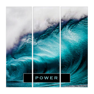 Tríptico Power Inspirador Word Wave Wave Photography