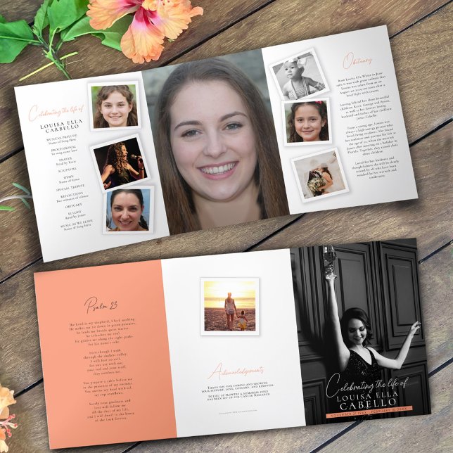 Tríptico Programa conmemorativo del funeral toma fotos de m (Subido por el creador)