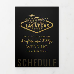 Tríptico Programa de bienvenida para Boda invitado de Nevad