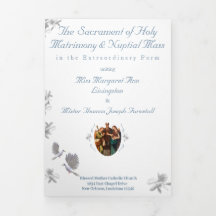 Programa de Boda Trifold Unidad Nupcial