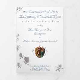 Tríptico Programa de Boda Trifold Unidad Nupcial