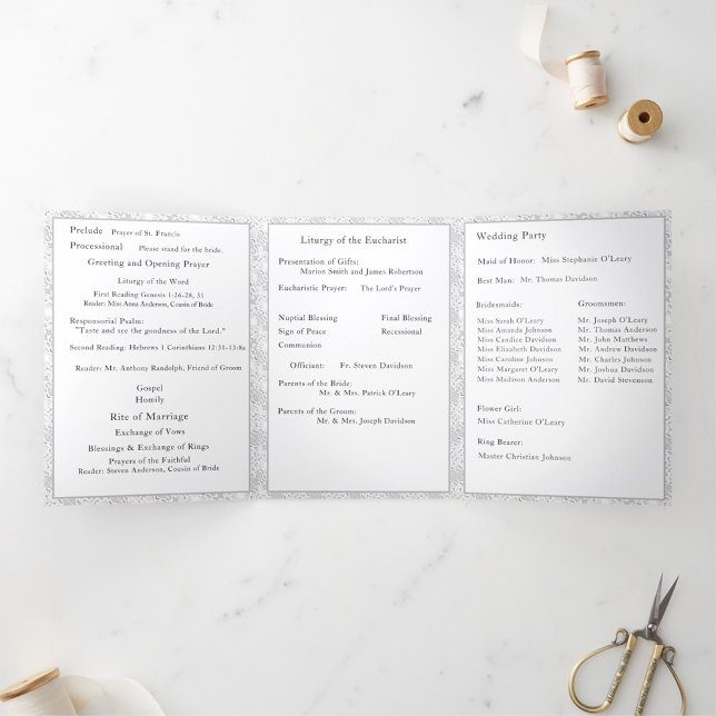 Tríptico Programa de carta plegable trifold para foto de Mi (Subido por el creador)