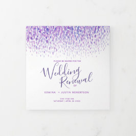 Tríptico programa de ceremonia de renovación del boda progr